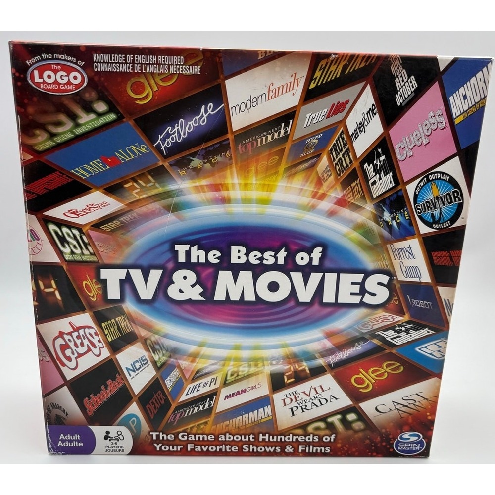 The Best of TV & Movies Board‎ Game by Spin Master Trivia Game Complete
